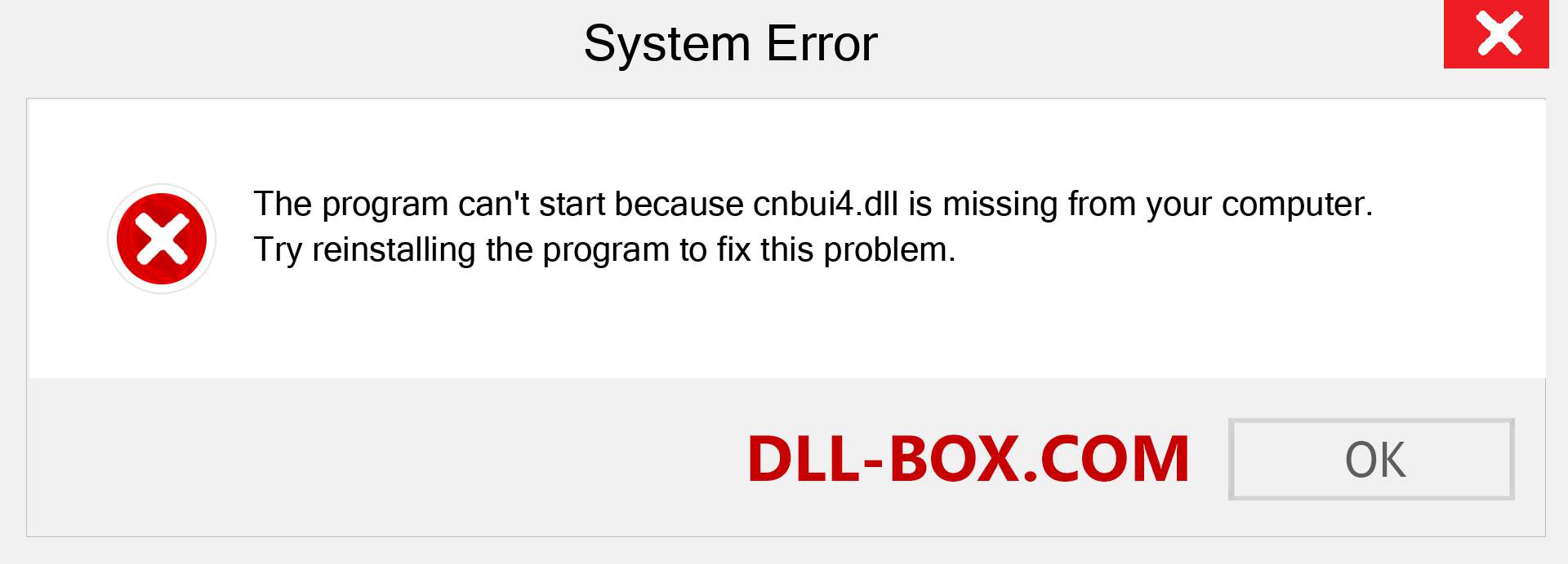  cnbui4.dll file is missing?. Download for Windows 7, 8, 10 - Fix  cnbui4 dll Missing Error on Windows, photos, images